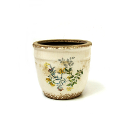 Osłonka ceramiczna z motywem Kwiatowym Wazon 16cm